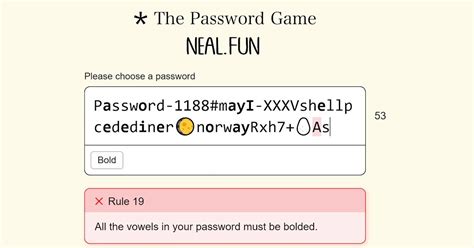 Password Game.